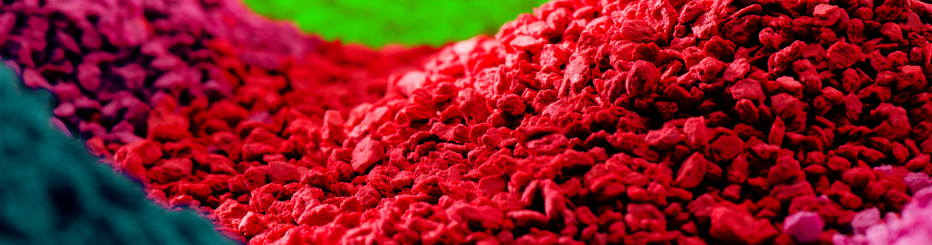 Colorful polymer compounds.