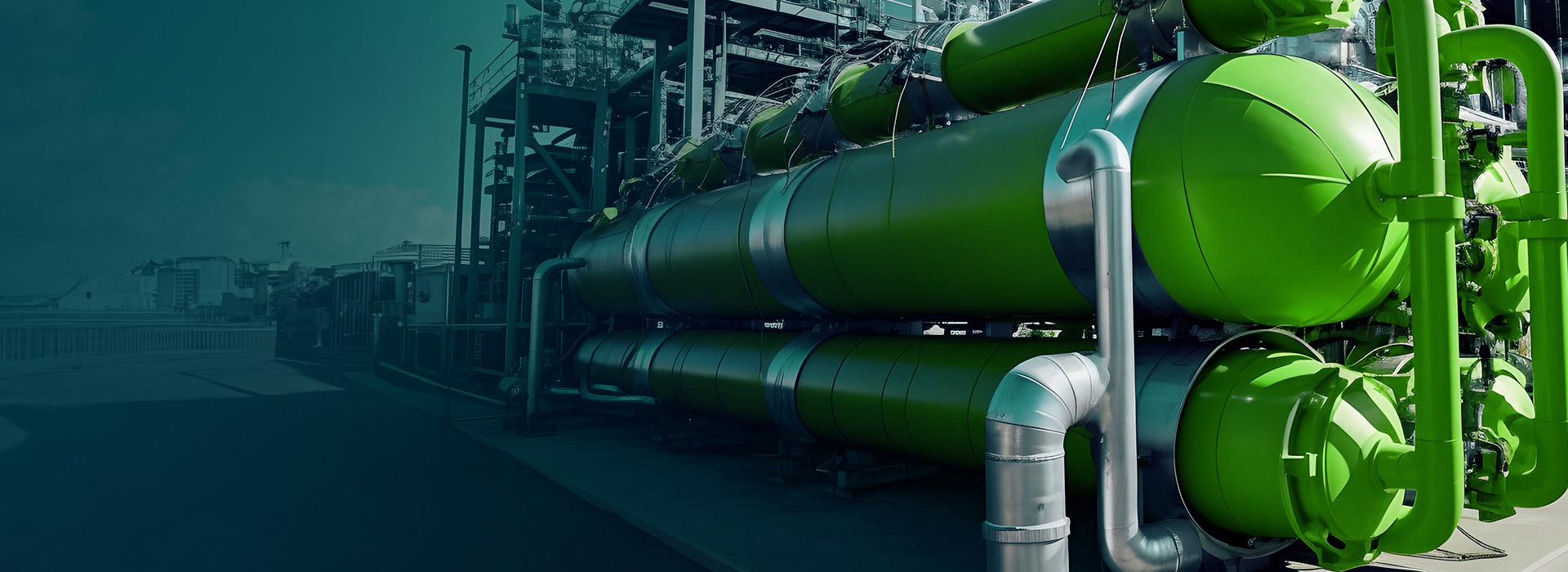 Green hydrogen tanks.
