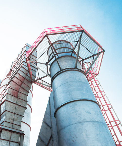 Industrial pipes and pipes in a factory: a network of interconnected pipes in a manufacturing facility.