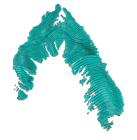 We rise to the challenge value icon of a mountain.