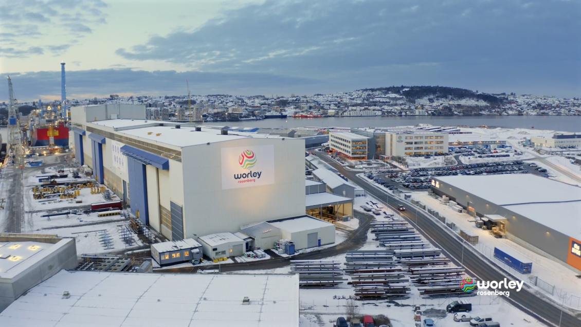 Aerial view of Worley Rosenberg's Stavanger site.