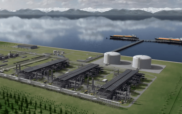 3D rendering of the Alaska LNG pipeline.