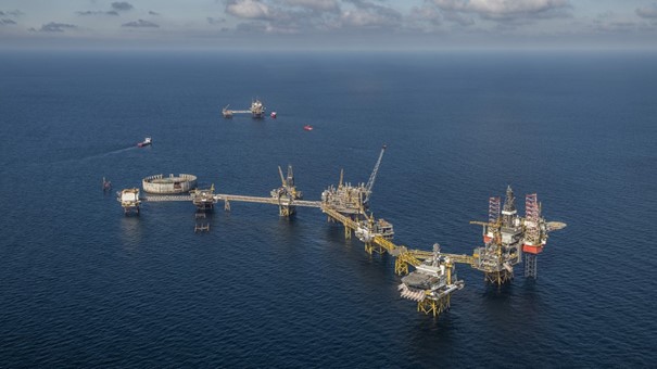 Aerial view of the Ekofisk field.