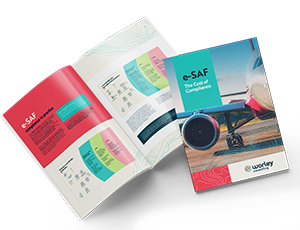 Cover and open pages of eSAF: The Cost of Compliance report available for download.