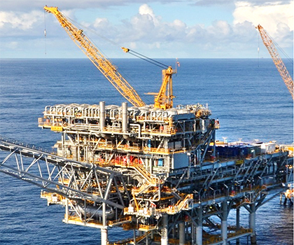 ESSO offshore oil platform.