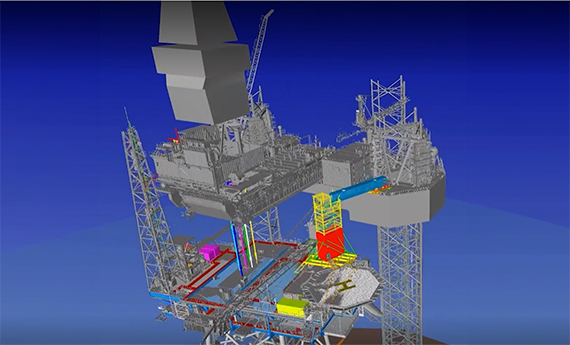 View through HoloLens a digital interface.