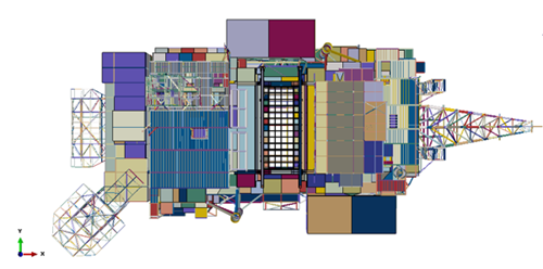 Digital illustration of the topsides of Hebron platform.