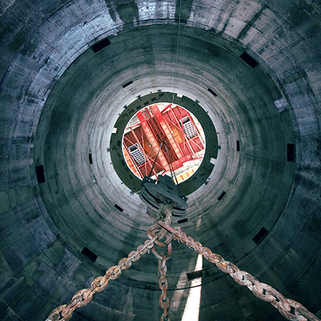 Underground mine shaft.